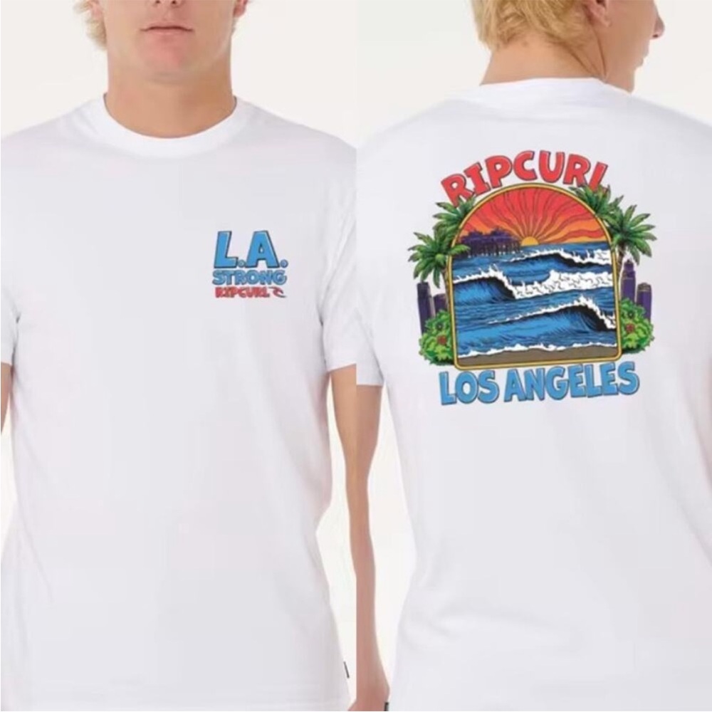 Rip Curl L.A. Strong T-Shirt LIMITED EDITION WILDFIRE RELIEF Men’s Size XL - NEW